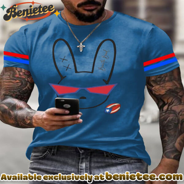 Bunny Resist Print Casual T-Shirt - Ver 4