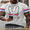 Bunny Resist Print Casual T-Shirt