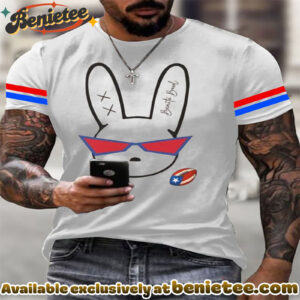 Bunny Resist Print Casual T-Shirt