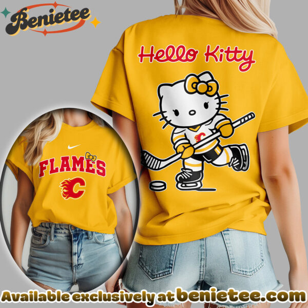 Calgary Flames Premium NHL Hello Kitty Womens Shirt