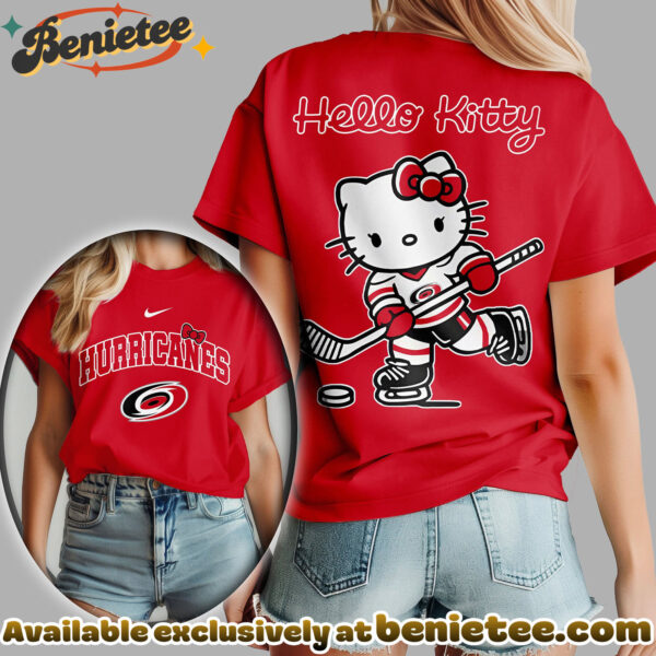 Carolina Hurricanes Premium NHL Hello Kitty Womens Shirt