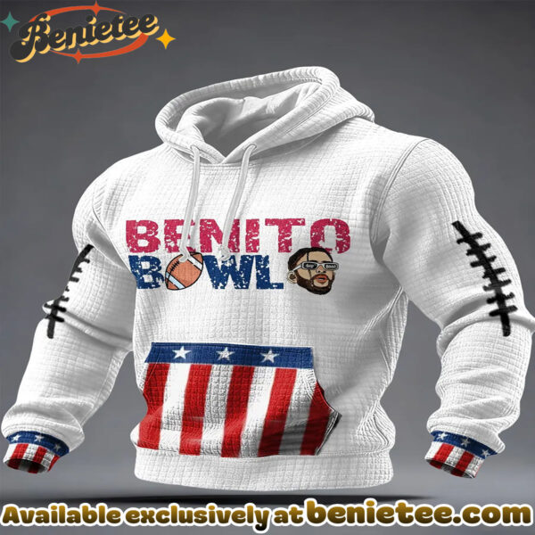 Casual Bad Bunny Super Bowl Collaboration Hooded Sweatshirt - Ver 2