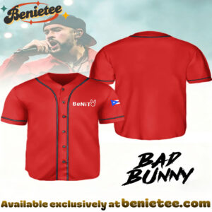 Casual Sports Super Bowl And Bad Bunny Tops Baseball Jersey