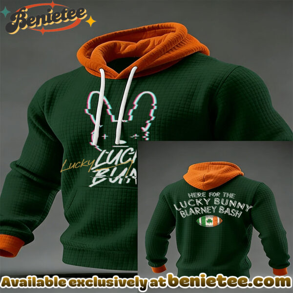Casual St. Patrick'S And Lucky Bunny Print Hoodie