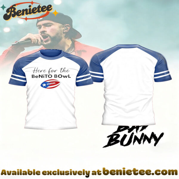 Casual Super Bowl And Bad Bunny Contrast T-Shirt - Ver 2
