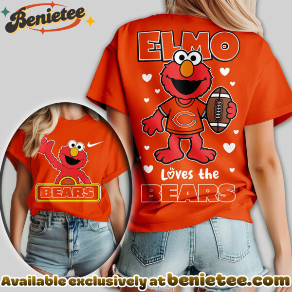 Chicago Bears Premium NFL Elmo Fan 3D Shirt