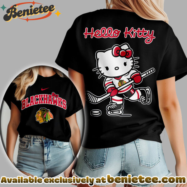 Chicago Blackhawks Premium NHL Hello Kitty Womens Shirt