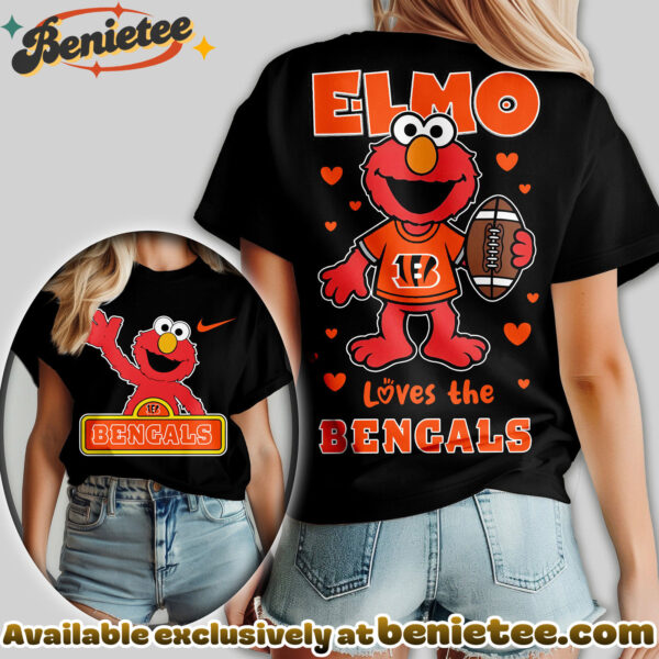 Cincinnati Bengals Premium NFL Elmo Fan 3D Shirt
