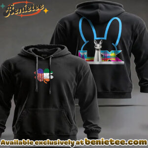 Clover And Bad Bunny Print Casual Hoodie