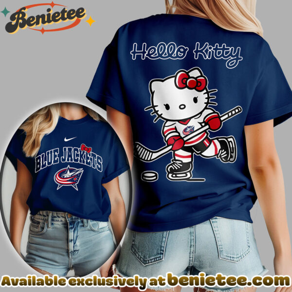 Columbus Blue Jackets Premium NHL Hello Kitty Womens Shirt