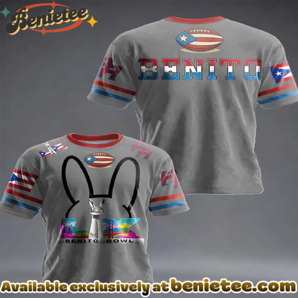 Daily Casual Bad Rabbit Super Bowl Collaboration Round Neck Short Sleeved T-Shirt - Ver 3