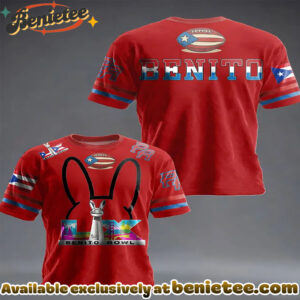 Daily Casual Bad Rabbit Super Bowl Collaboration Round Neck Short Sleeved T-Shirt - Ver 2