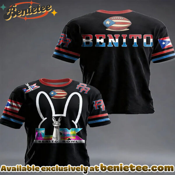 Daily Casual Bad Rabbit Super Bowl Collaboration Round Neck Short Sleeved T-Shirt