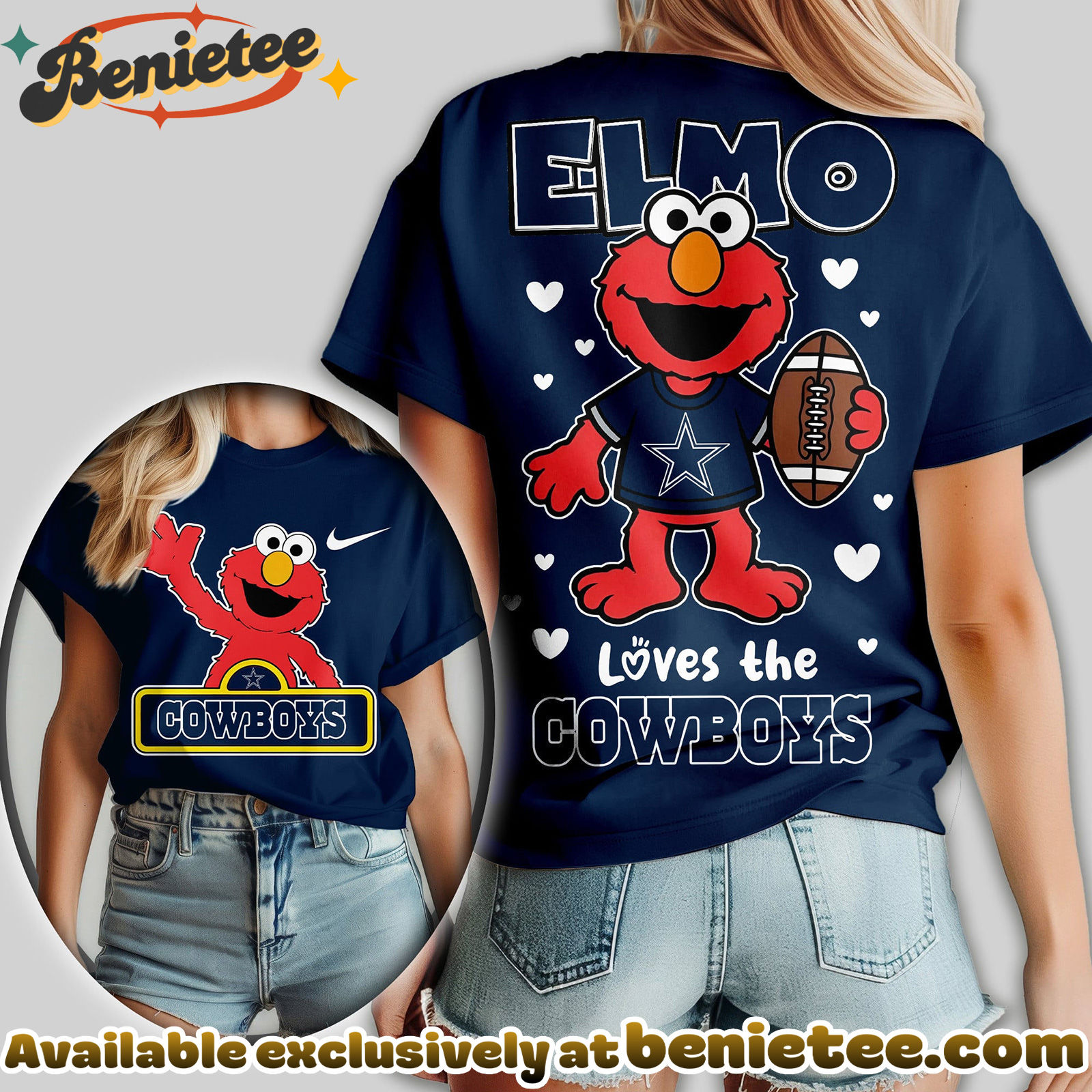 Dallas Cowboys Premium NFL Elmo Fan 3D Shirt