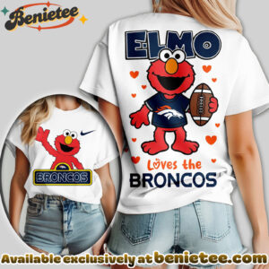 Denver Broncos Premium NFL Elmo Fan 3D Shirt