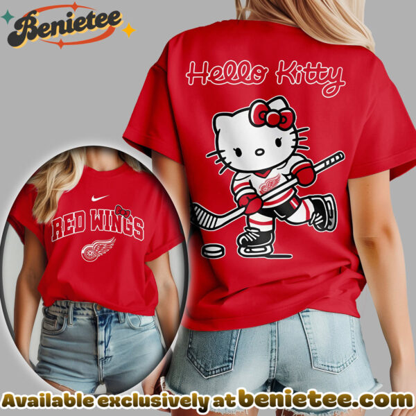 Detroit Red Wings Premium NHL Hello Kitty Womens Shirt