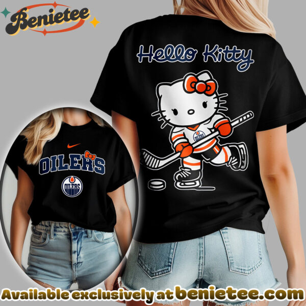 Edmonton Oilers Premium NHL Hello Kitty Womens Shirt