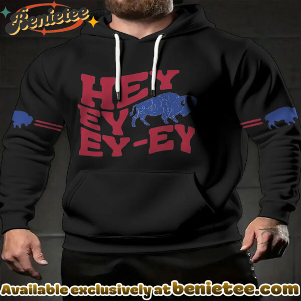 Football Lover Buffalo Printed Hoodie - Ver 2