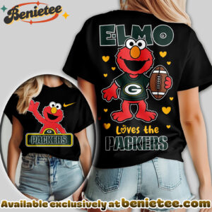 Green Bay Packers Premium NFL Elmo Fan 3D Shirt