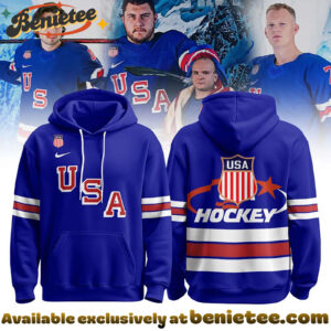 Hockey USA 2026 Olympic Hoodie Editions Limited Blue