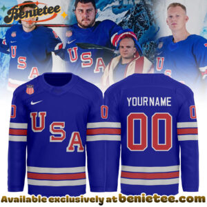 Hockey USA 2026 Olympic Jersey Editions Limited Blue Hockey Jersey, Sports Jerseys