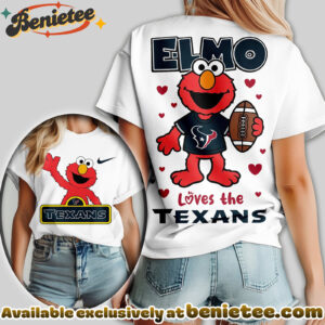 Houston Texans Premium NFL Elmo Fan 3D Shirt
