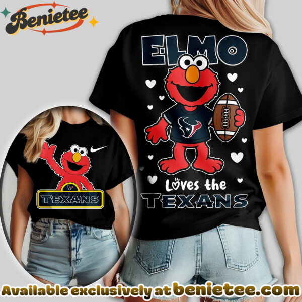 Houston Texans Premium NFL Elmo Fan 3D Shirt