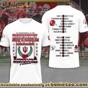 Indiana Hoosiers Football 2026 Rose Bowl 3D Apparel Hoodie - Ver 2