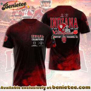 Indiana Hoosiers Football 2026 Rose Bowl Champions 3D Apparel Hoodie - Ver 5