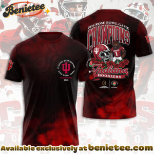 Indiana Hoosiers Football 2026 Rose Bowl Champions 3D Apparel Hoodie