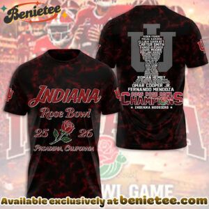 Indiana Hoosiers Football 3D Apparel Hoodie