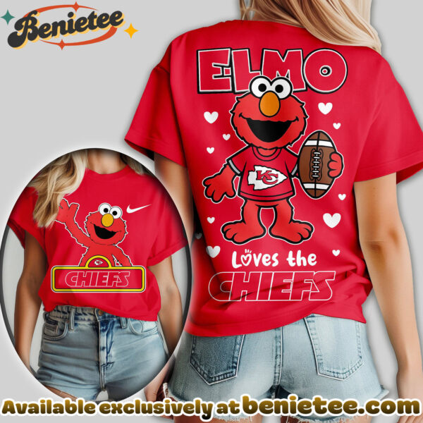Kansas City Chiefs Premium NFL Elmo Fan 3D Shirt