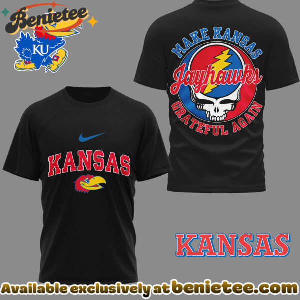 Kansas Jayhawks Premium NCAA Grateful Game Day 3D Shirt Hoodie - Ver 2