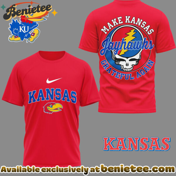 Kansas Jayhawks Premium NCAA Grateful Game Day 3D Shirt Hoodie - Ver 3
