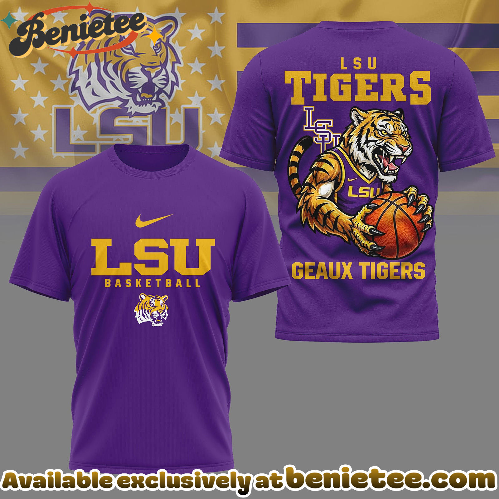 LSU Tigers Premium NCAA GameDay Basketball 3D Shirt
