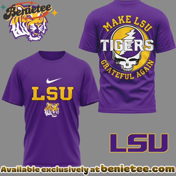 LSU Tigers Premium NCAA Grateful Game Day 3D Shirt Hoodie - Ver 2