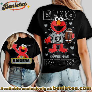 Las Vegas Raiders Premium NFL Elmo Fan 3D Shirt