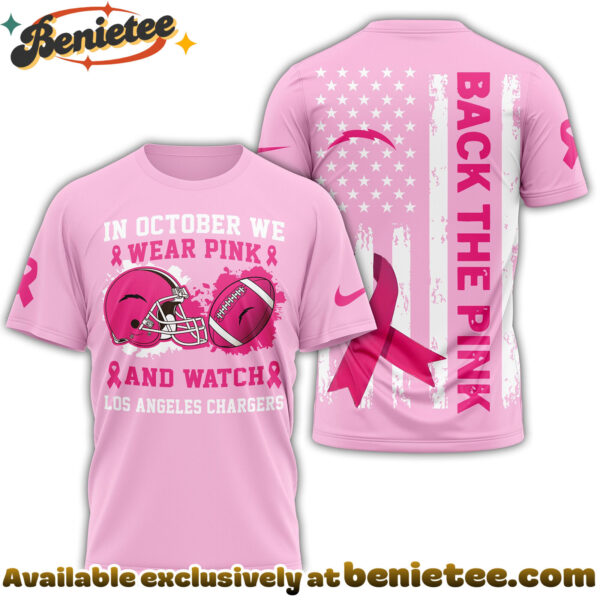 Los Angeles Chargers Pink Out Breast Cancer T-Shirt