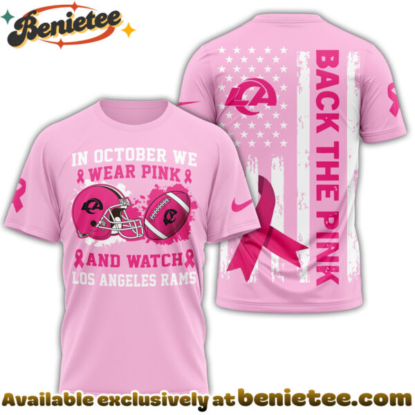 Los Angeles Rams Pink Out Breast Cancer T-Shirt