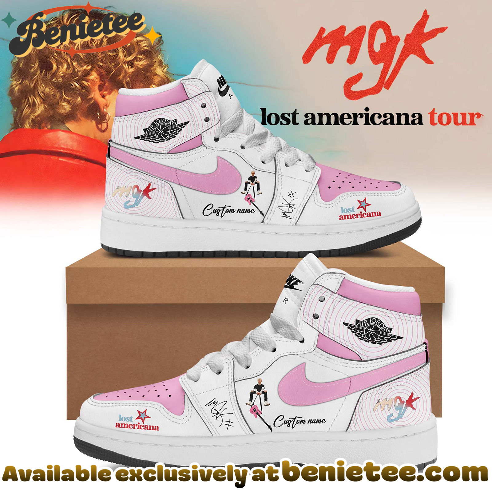 Machine Gun Kelly Lost Americana Tour Limited Edition Signature - Shoes Air Jordan 1 - Ver 4
