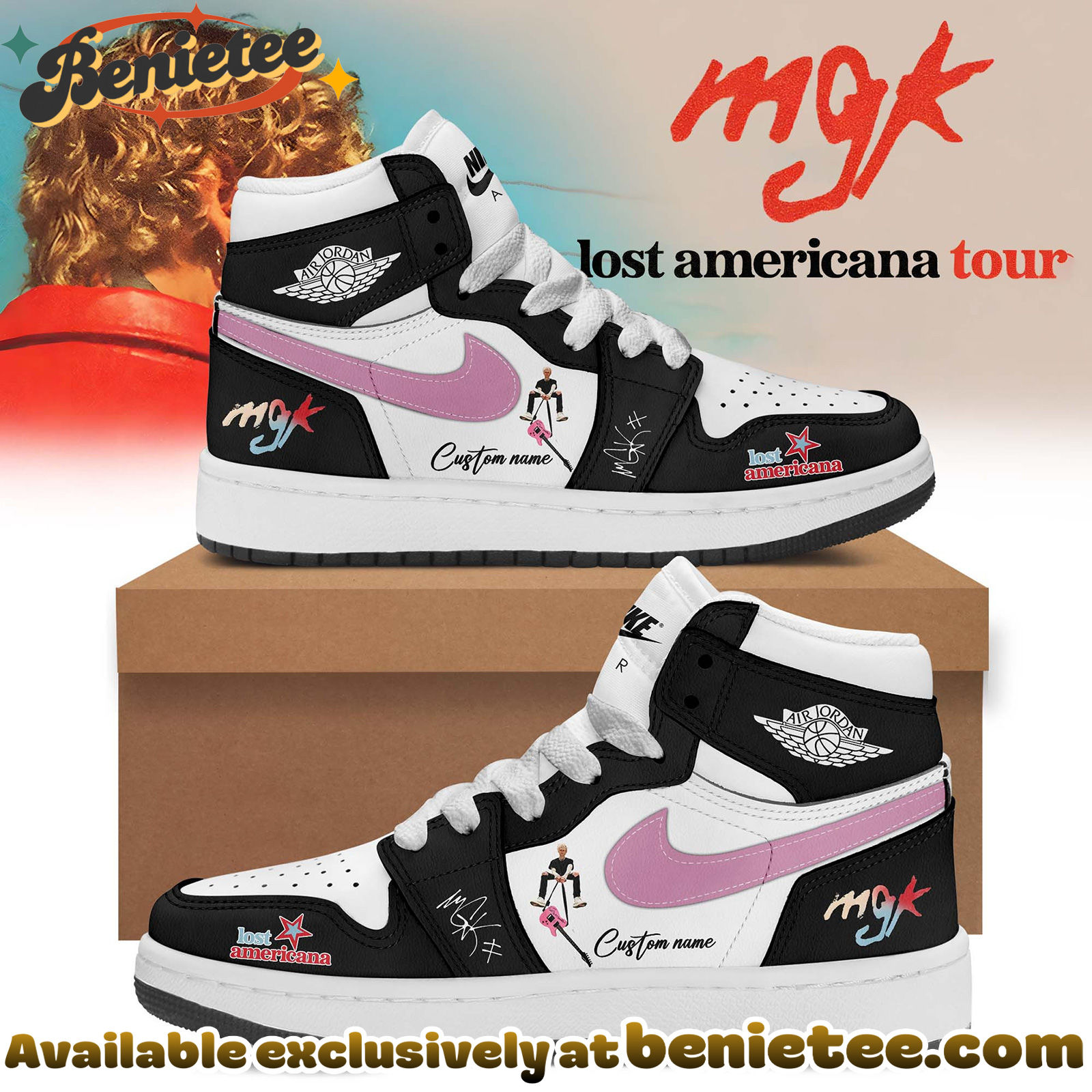 Machine Gun Kelly Lost Americana Tour Limited Edition Signature - Shoes Air Jordan 1 - Ver 2