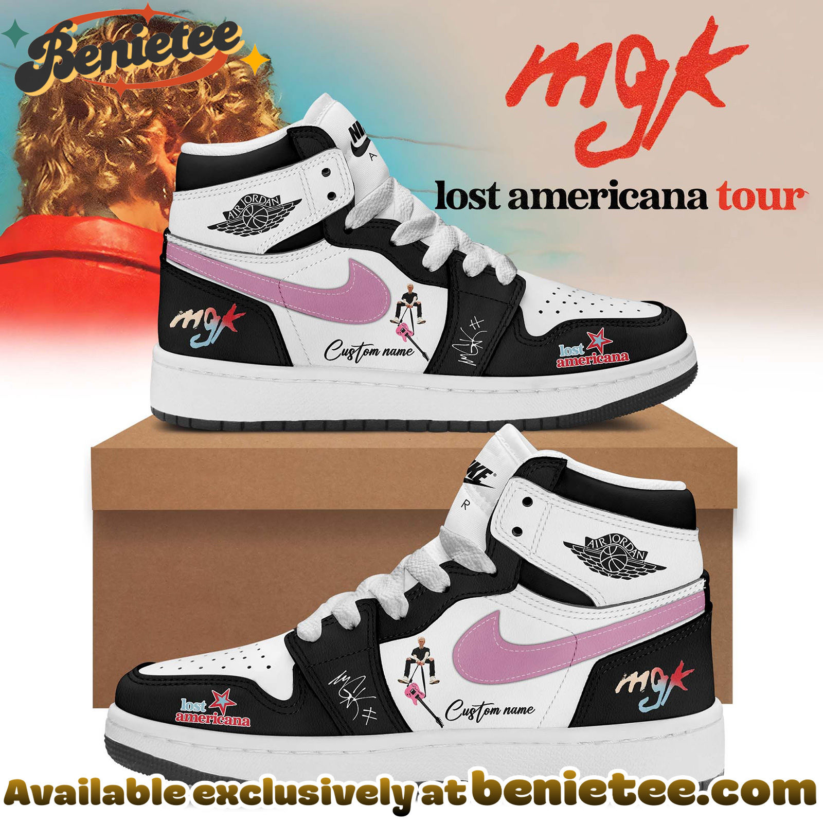 Machine Gun Kelly Lost Americana Tour Limited Edition Signature - Shoes Air Jordan 1 - Ver 3