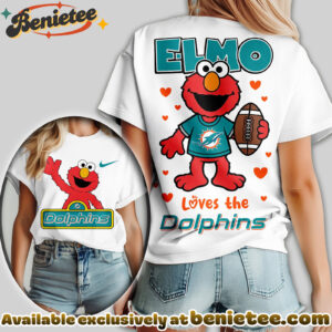 Miami Dolphins Premium NFL Elmo Fan 3D Shirt