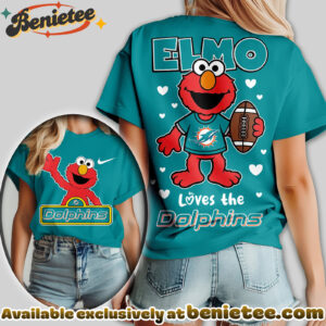 Miami Dolphins Premium NFL Elmo Fan 3D Shirt
