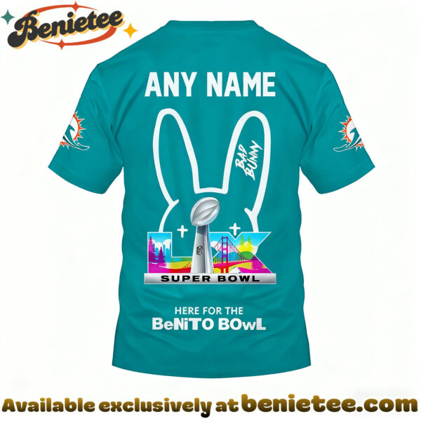 Miami Dolphins x Bad Bunny Super Bowl 2026 Limited Edition Shirt - Ver 2
