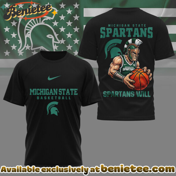 Michigan State Spartans Premium NCAA GameDay Basketball 3D Shirt