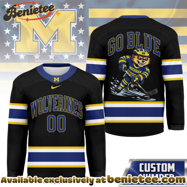 Michigan Wolverines Premium NCAA Game Day Hockey Jersey - Ver 3