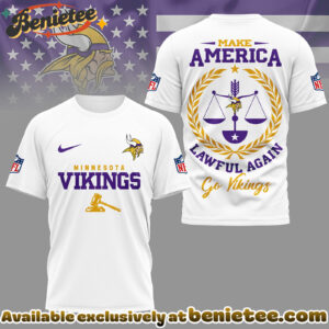 Minnesota Vikings Premium NFL Make America Lawful Again 3D Shirt