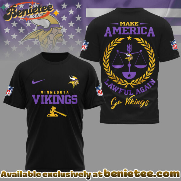 Minnesota Vikings Premium NFL Make America Lawful Again 3D Shirt