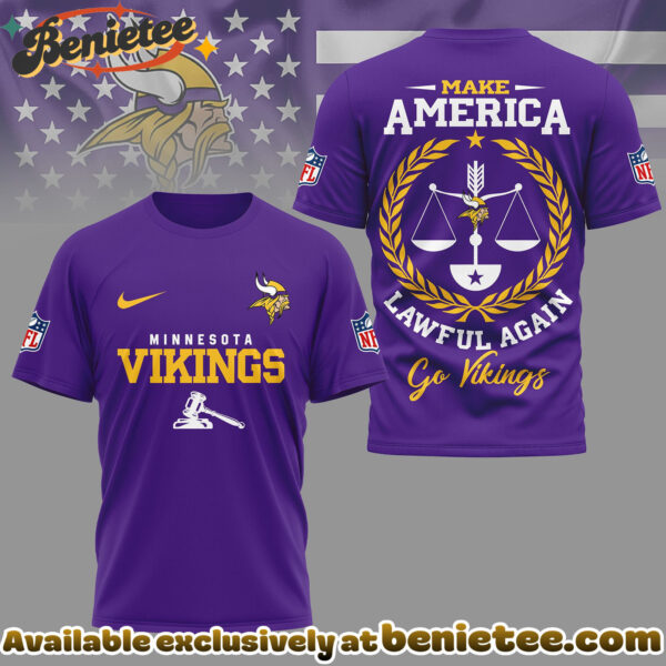 Minnesota Vikings Premium NFL Make America Lawful Again 3D Shirt